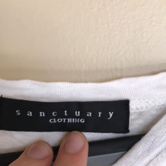 Sanctuary white linen pocket tee - Picture 3 of 4